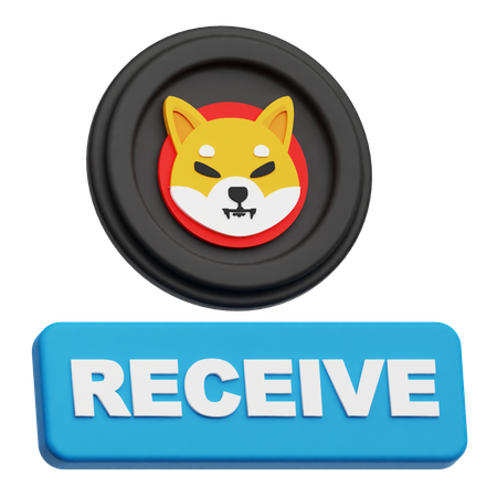 Shiba Inu Receive  3D Icon