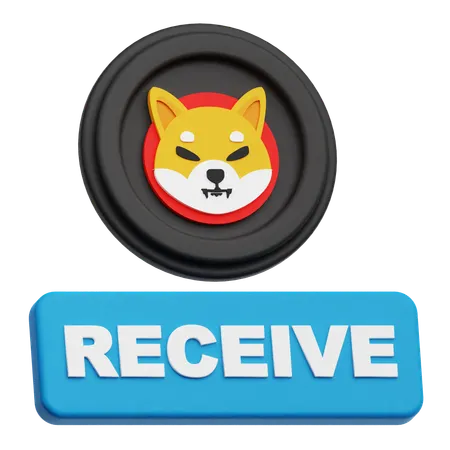 Shiba Inu Receive  3D Icon