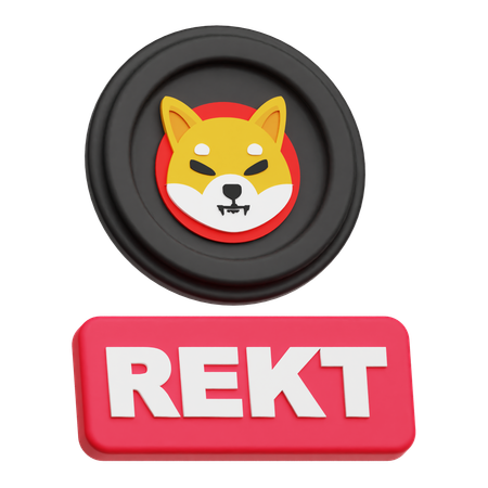 Shiba Inu Rekt  3D Icon