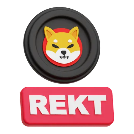 Shiba Inu Rekt  3D Icon