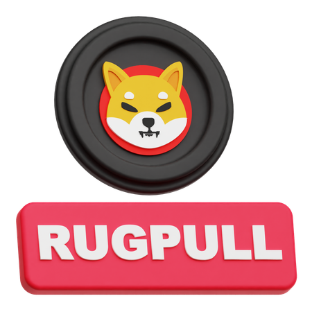 Shiba Inu Rugpull  3D Icon