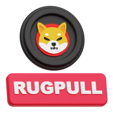 Shiba Inu Rugpull  3D Icon