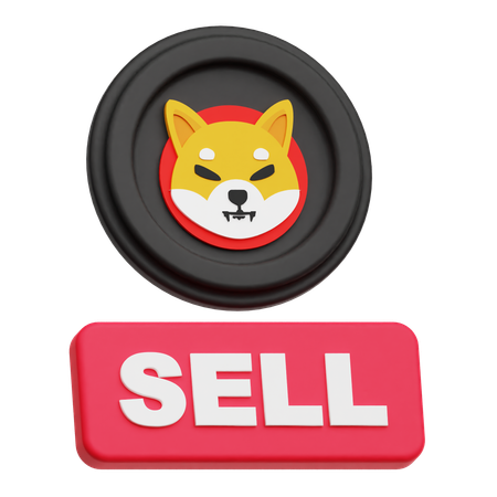 Shiba Inu Sell  3D Icon