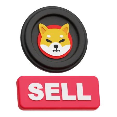 Shiba Inu Sell  3D Icon