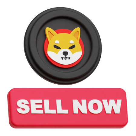 Shiba Inu Sell Now  3D Icon