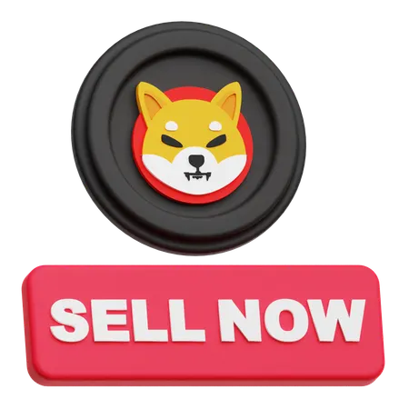 Shiba Inu Sell Now  3D Icon