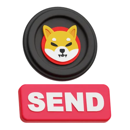 Shiba Inu Send  3D Icon