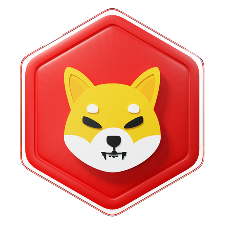Shiba Inu (SHIB) Badge 3D Icon