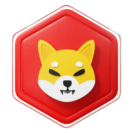 Shiba Inu (SHIB) Badge  3D Icon