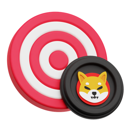 Shiba Inu Target  3D Icon