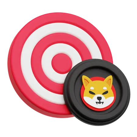 Shiba Inu Target  3D Icon