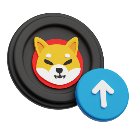 Shiba Inu Up  3D Icon