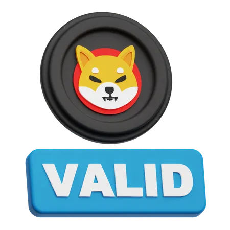 Shiba Inu Valid  3D Icon