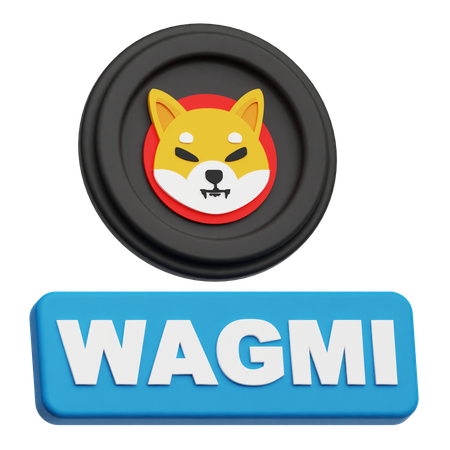 Shiba Inu Wagmi  3D Icon