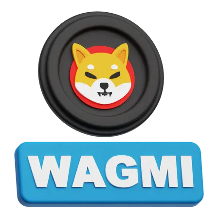 Shiba Inu Wagmi  3D Icon