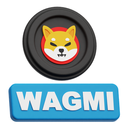 Shiba Inu Wagmi  3D Icon