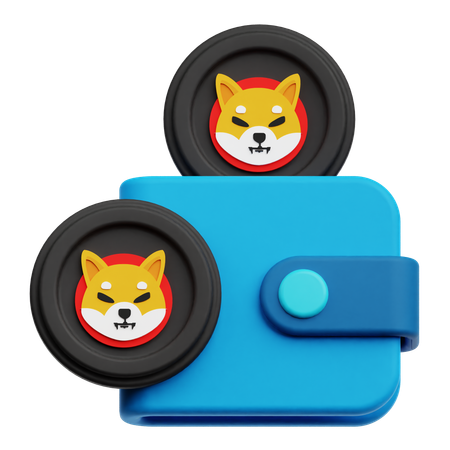 Shiba Inu Wallet  3D Icon