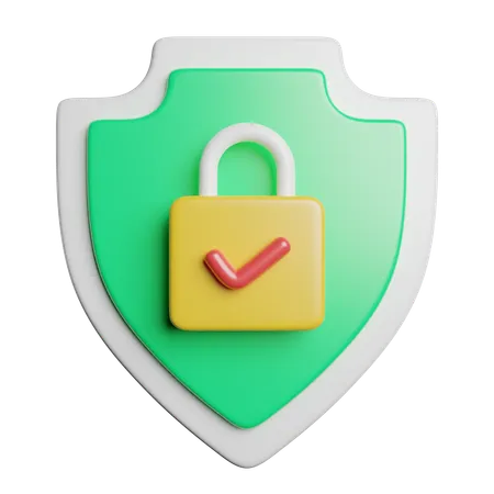 Shield Secure Protection 3D Icon