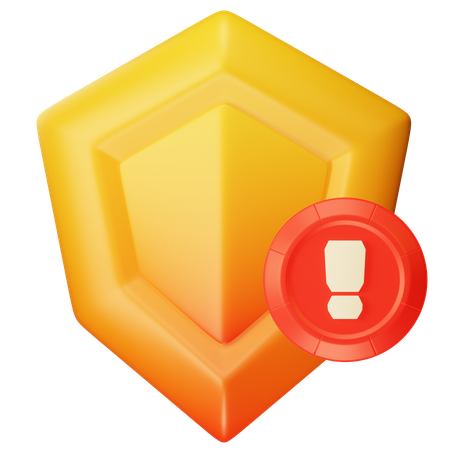 Shield Alert  3D Icon