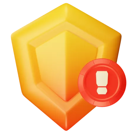 Shield Alert  3D Icon