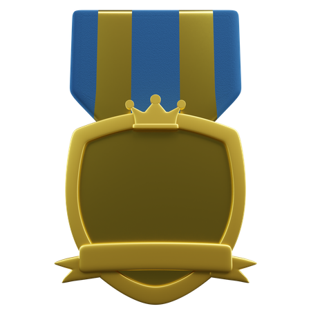 Shield Badge 3D Illustration