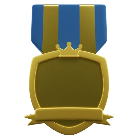 Shield Badge 3D Illustration