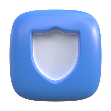 Shield Button  3D Icon