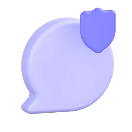 Comment Shield  3D Icon