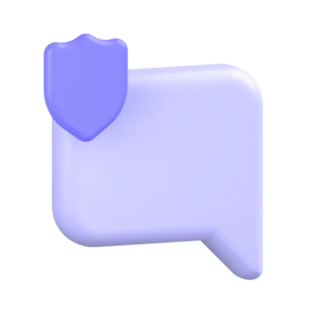 Comment Alt Shield  3D Icon