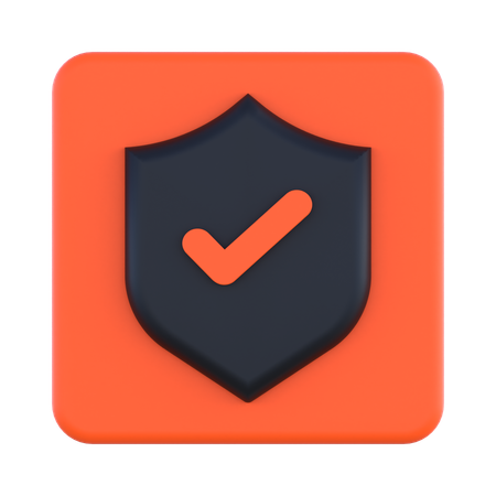 Shield Check  3D Icon