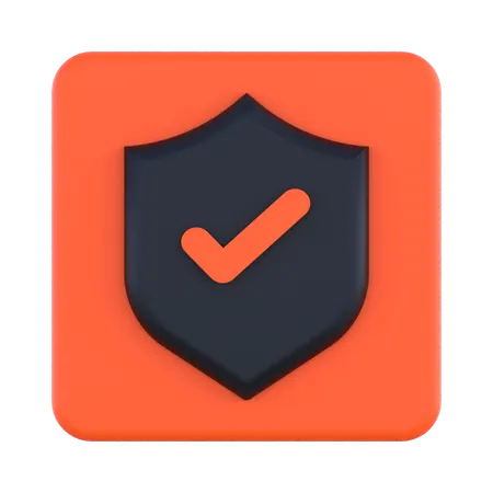 Shield Check  3D Icon