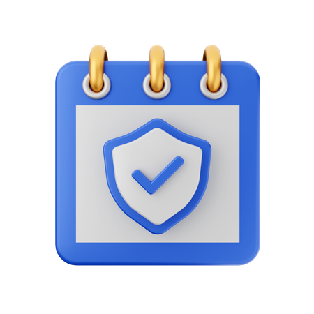 Shield Date  3D Icon