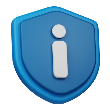 Shield Info  3D Icon