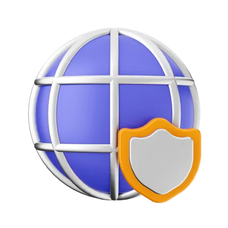 Shield Internet  3D Icon