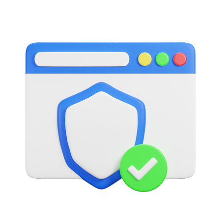 Shield Internet Security  3D Icon