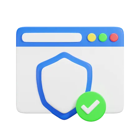 Shield Internet Security  3D Icon