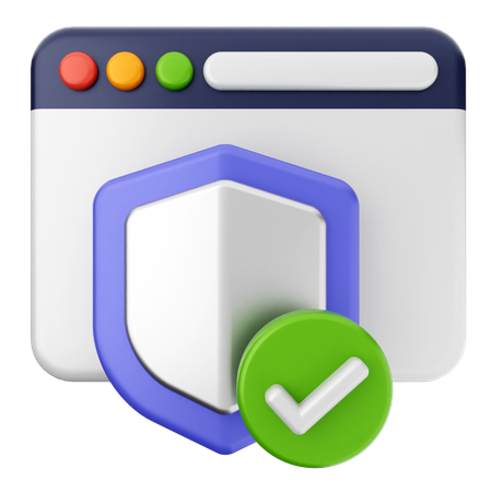 Shield Internet Security  3D Icon