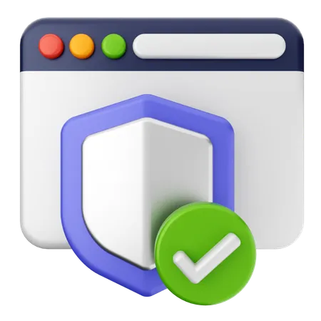 Shield Internet Security  3D Icon