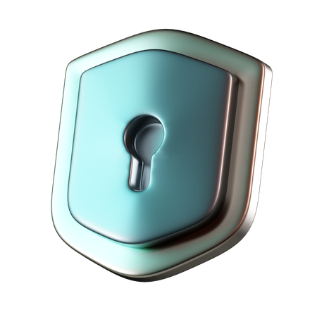 Shield Keyhole  3D Icon