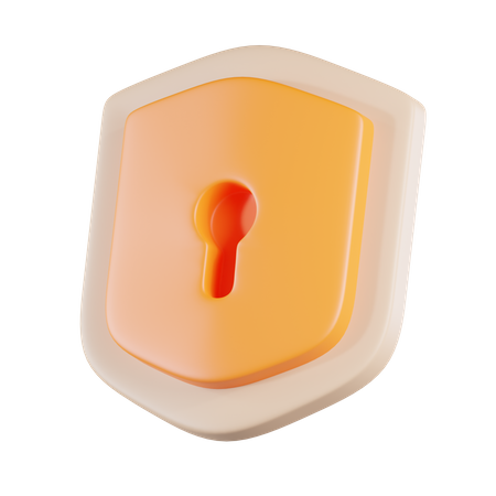 Shield Keyhole  3D Icon