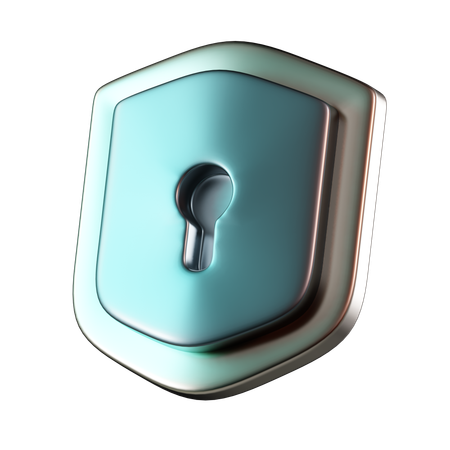 Shield Keyhole  3D Icon