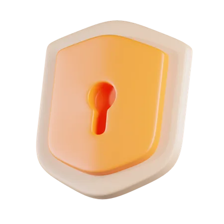 Shield Keyhole  3D Icon