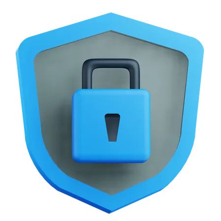3 D Cyber Security Illustration With Transparent Background 3D Icon