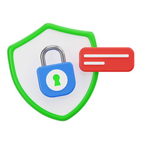 Shield Lock  3D Icon