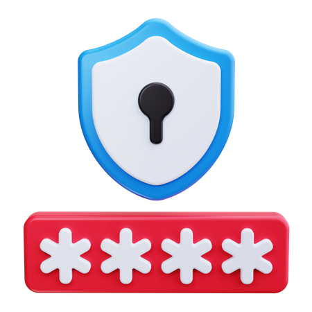 Shield Lock  3D Icon