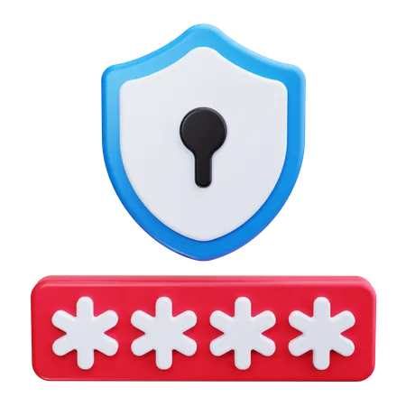 Shield Lock  3D Icon