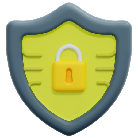 Shield Lock  3D Icon