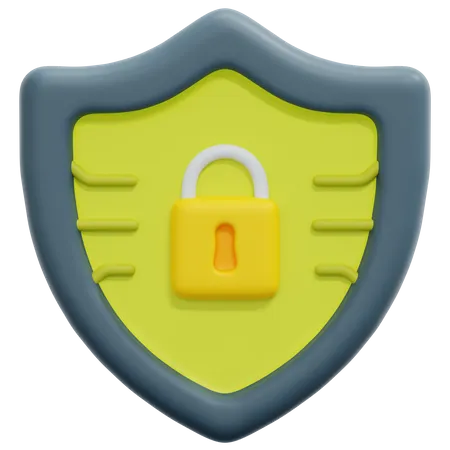 Shield Lock  3D Icon