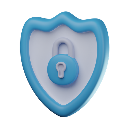 Shield Lock  3D Icon