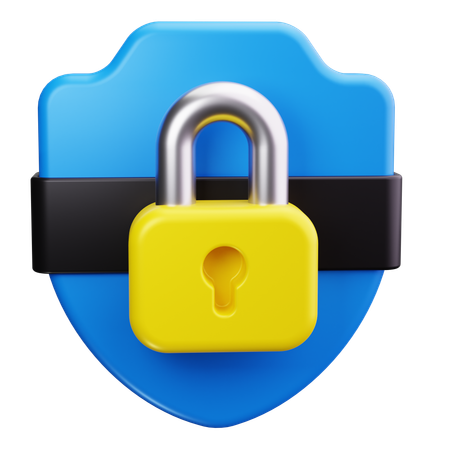 Shield Lock  3D Icon